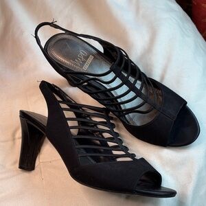 Impo stretch Black Strappy Heels